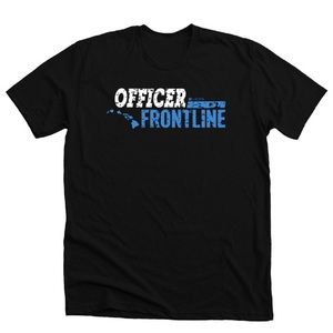 FRONTLINE Unisex Black Poly/Cotton T-Shirt